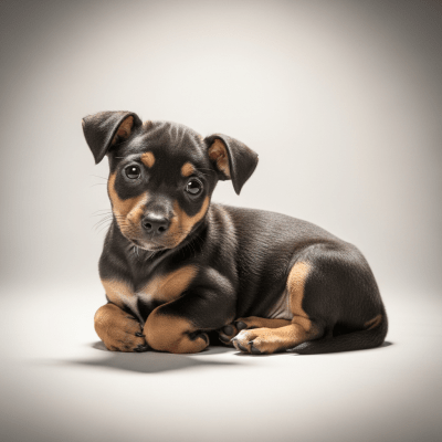 Photograph showing a juvenile (puppy) version of the Small-eared Dog