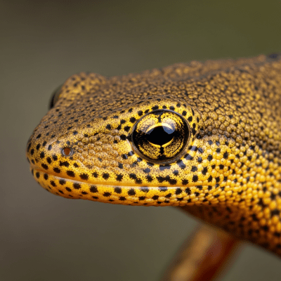 Macro close-up image of the skin texture or distinctive features of a single Smooth Newt, belonging to the taxonomy amphibians