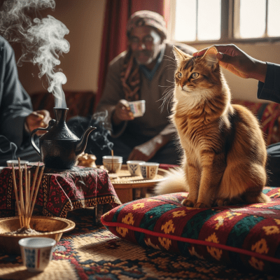 Image of a Somali interacting with humans or participating in cultural activities