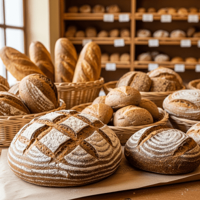 Natural light image of Sourdough Bread, shown in its typical environment