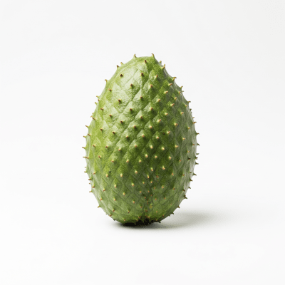 High quality studio photograph of a single Soursop from the fruits taxonomy