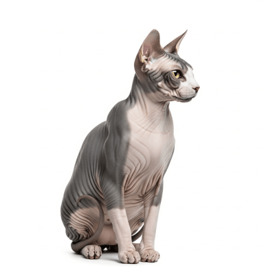 High resolution studio photograph of a Sphynx