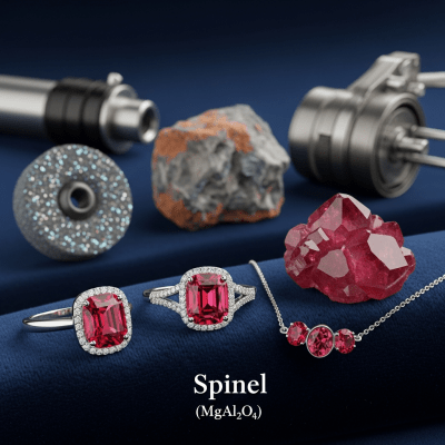 Depiction of Spinel, as it is used or valued in human culture