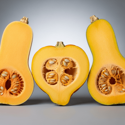 Detailed cross-sectional view of a fresh Squash