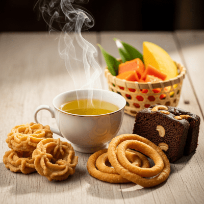 Still life image of a prepared cup of Sri Lankan Green Tea