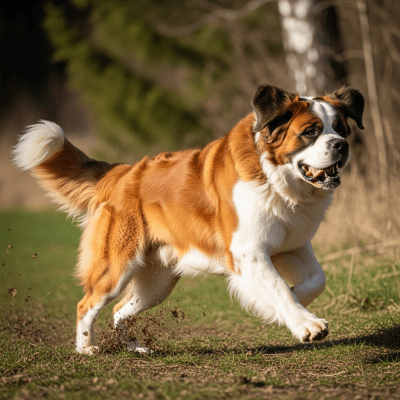 Full body action shot of a St