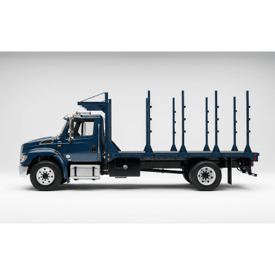 High quality studio photograph of a single Stake Truck from the trucks taxonomy
