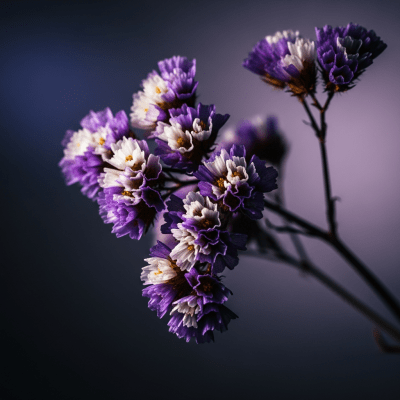 Editorial-style hero shot of a Statice from the taxonomy flowers.