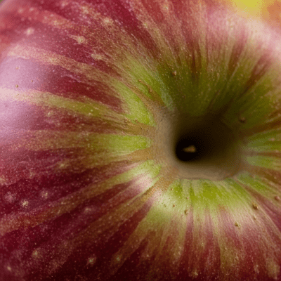 A detailed macro shot focusing on the skin texture and color variation of a Stayman