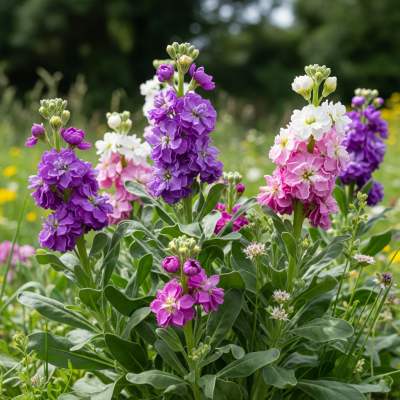 Photograph of a Stock (flowers) in its natural environment