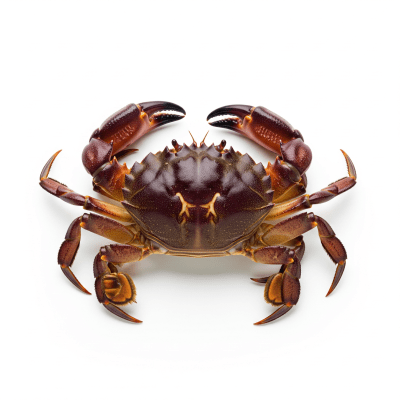 High quality studio photograph of a single Stone Crab