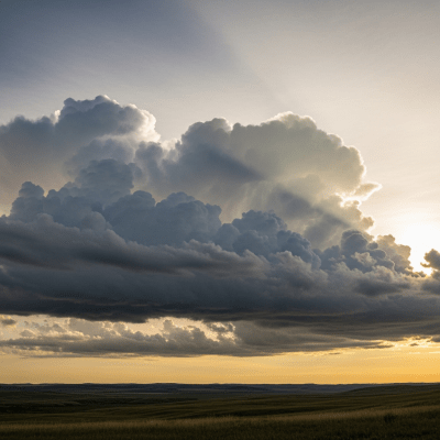 Realistic outdoor scene featuring a Stratocumulus cumuliformis