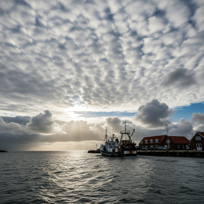 Depiction of a Stratocumulus cumuliformis as seen in cultural or practical use