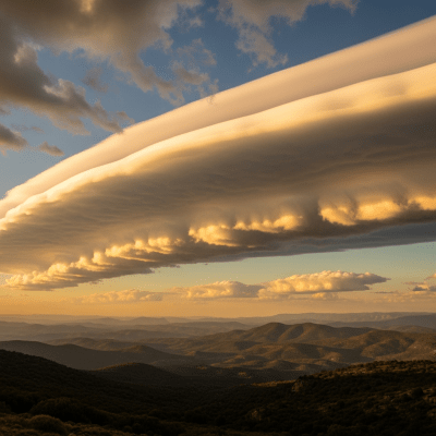 Realistic outdoor scene featuring a Stratocumulus stratiformis