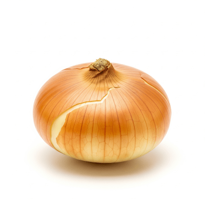 High quality photograph of a single Stuttgarter onion
