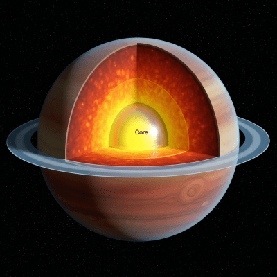 Cross-sectional diagram of a Sub-Earth, classified under planets