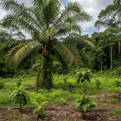 A detailed image of the Sugar Palm (palms) in its native environment
