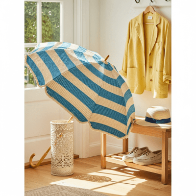 Image of a Sun Umbrella displayed alongside typical items it is paired with (e