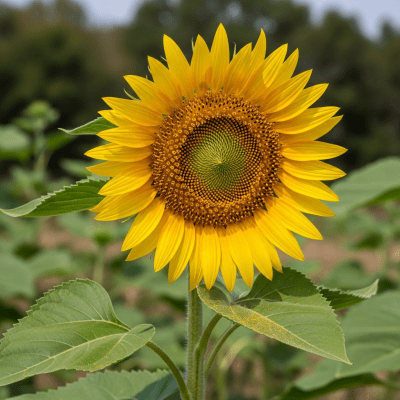 Photograph of a Sunflower (flowers) in its natural environment
