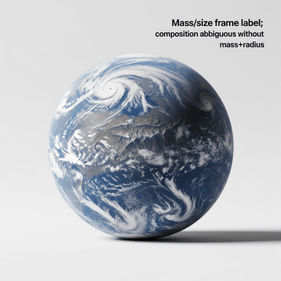 High quality studio photograph of a single Super-Earth