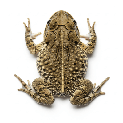 High quality, studio-style photograph of a single Surinam Toad