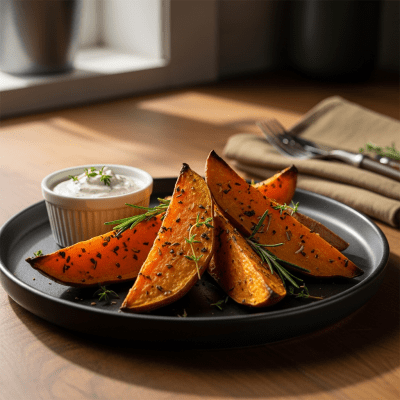 Photograph of a prepared dish or serving featuring the Sweet Potato, as commonly used in cuisine within the taxonomy vegetables