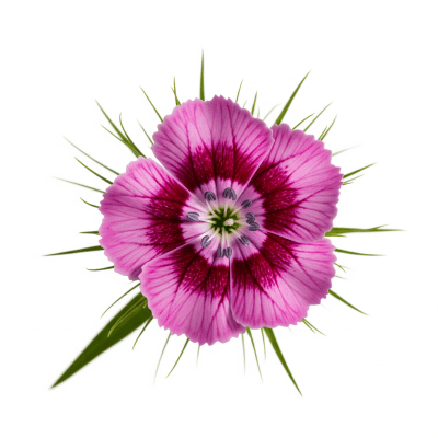 High quality studio photograph of a single Sweet William