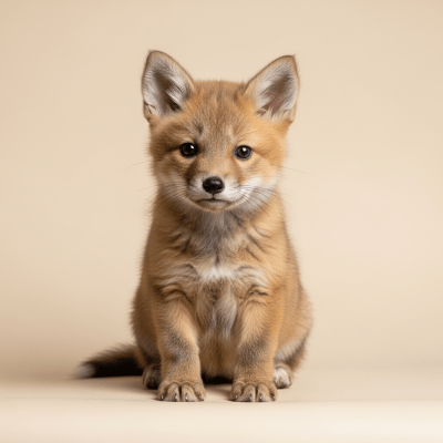 Photograph showing a juvenile (puppy) version of the Swift Fox