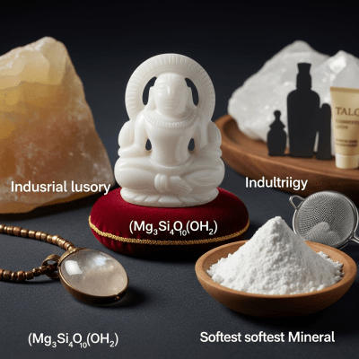 Depiction of Talc, as it is used or valued in human culture
