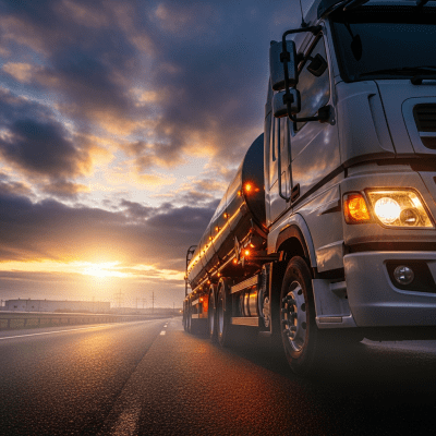 Editorial-style hero shot of a Tank Truck, part of the trucks.