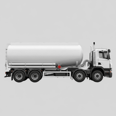 Clean side profile view of a Tank Truck, part of the trucks
