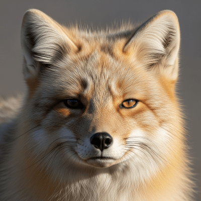 Close-up photograph of the face of a Tibetan Fox