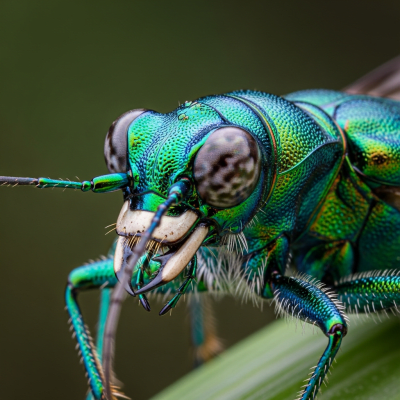 Macro photograph of a Tiger Beetle
