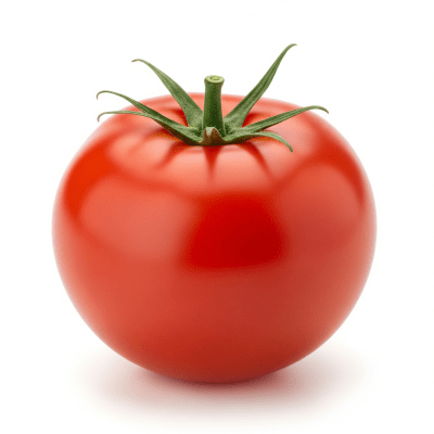 High resolution studio photograph of a single Tomato