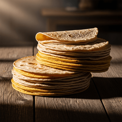 Editorial-style photograph of Tortilla, part of the taxonomy bread.