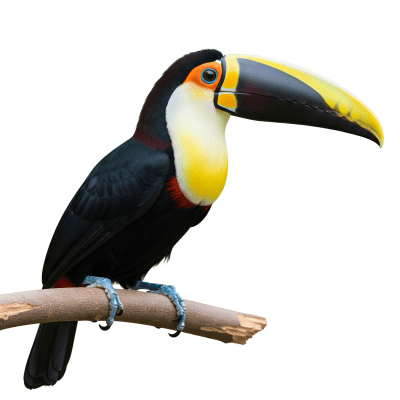 High quality studio photograph of a single Toucan