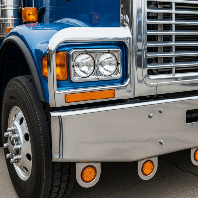 Close-up photograph focusing on distinctive details of a Tow Truck from the trucks taxonomy