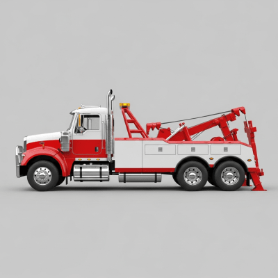 Clean side profile view of a Tow Truck, part of the trucks