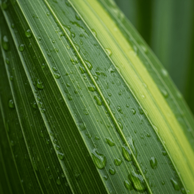 Close-up macro image of the leaf or fruit of a Triangle Palm