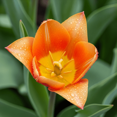 Photograph of a Tulip (flowers) in its natural environment