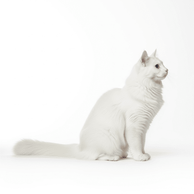 High resolution studio photograph of a Turkish Angora