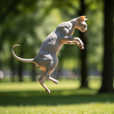 Action shot of a Ukrainian Levkoy