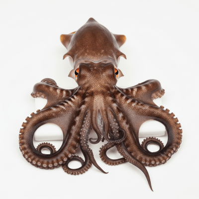 High quality studio photograph of a single Vampire Octopus