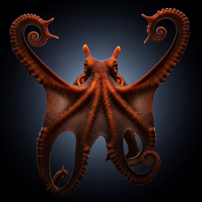 Editorial-style photograph of a Vampire Octopus from the taxonomy octopuses, positioned dramatically against a dark or gradient background with focused lighting to emphasize texture and color.