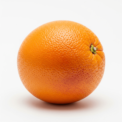 High quality studio photograph of a single Vaniglia Sanguigno Orange from the oranges taxonomy