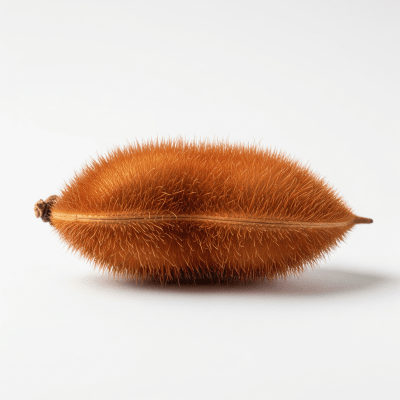 High quality studio photograph of a single Velvet Bean