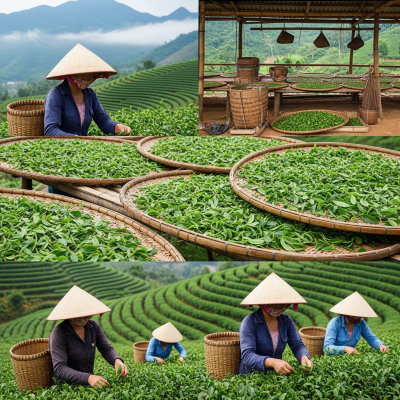 Environmental scene featuring Vietnamese Green Tea, part of the taxonomy teas