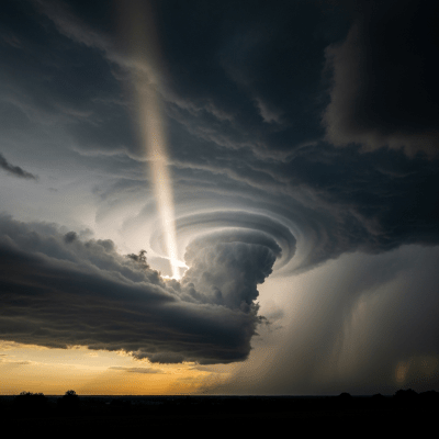 Editorial-style image of a Wall cloud, part of the taxonomy clouds.