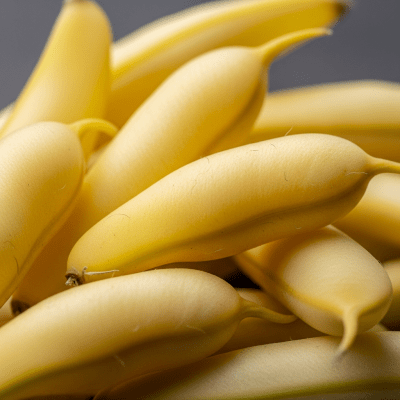A close-up macro shot of Wax Bean (beans) showing its texture, surface details, and natural colors