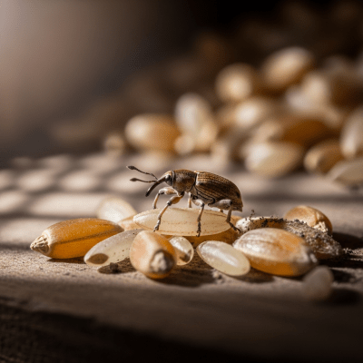 Detailed image showing a Weevil in its natural environment